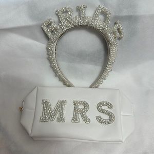 Bride Headband and Matching bag